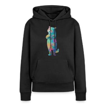 Colorful Cat 2 - Women’s Premium Organic Hoodie - black - Front - Julia (174cm)