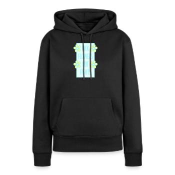 Cueillez des fleurs, pas des disputes, fleurs Paix Logo drôle - Sweat à capuche Premium bio Femme - noir - Devant - Julia (174cm)