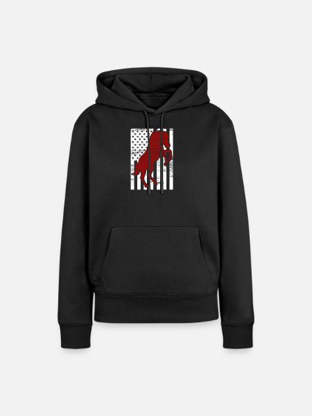 4. Juli USA Reiten - Frauen Premium Bio Hoodie - Schwarz