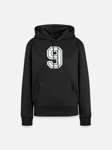 9 - Frauen Premium Bio Hoodie - Schwarz