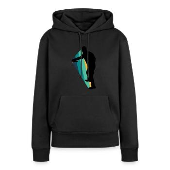 Frisbee Disc Golf Player - Women’s Premium Organic Hoodie - black - Front - Julia (174cm)