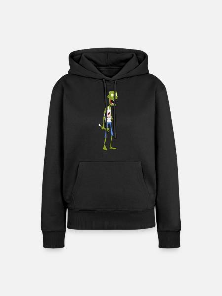 Zombie - Frauen Premium Bio Hoodie - Schwarz