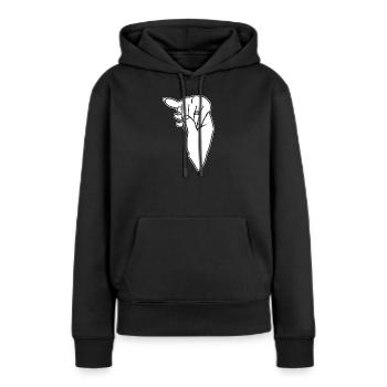Verlobungs-Ehering-Hand - Frauen Premium Bio Hoodie - Schwarz - Vorne - Julia (174cm)