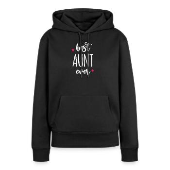 Meilleure tante de tous les temps - Sweat à capuche Premium bio Femme - noir - Devant - Julia (174cm)