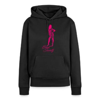 Ladies Night Fever Sécurité nuptiale rose - Sweat à capuche Premium bio Femme - noir - Devant - Julia (174cm)