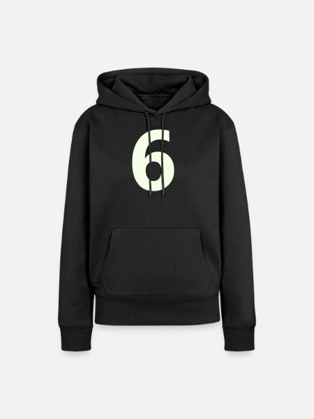 6- - Frauen Premium Bio Hoodie - Schwarz
