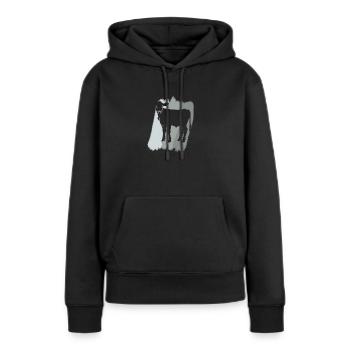 Vegan Veganer - Frauen Premium Bio Hoodie - Schwarz - Vorne - Julia (174cm)