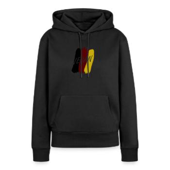 Vegan Veganerin - Frauen Premium Bio Hoodie - Schwarz - Vorne - Julia (174cm)