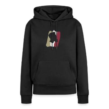 Bart Gentleman Monsieur - Sweat à capuche Premium bio Femme - noir - Devant - Julia (174cm)