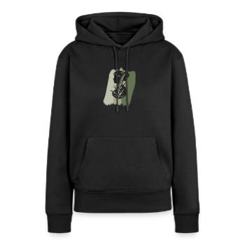 Veganerin Vegan - Frauen Premium Bio Hoodie - Schwarz - Vorne - Julia (174cm)