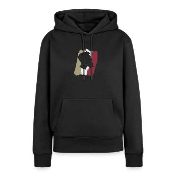Schnurrbart Sir - Frauen Premium Bio Hoodie - Schwarz - Vorne - Julia (174cm)