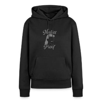 Retro Mullet Proof Mullet Pun - Frauen Premium Bio Hoodie - Schwarz - Vorne - Julia (174cm)