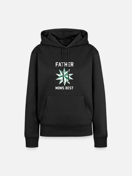 Rasenmähen Rasenmäher Gärtner - Frauen Premium Bio Hoodie - Schwarz
