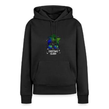 Île Christmas - Sweat à capuche Premium bio Femme - noir - Devant - Julia (174cm)