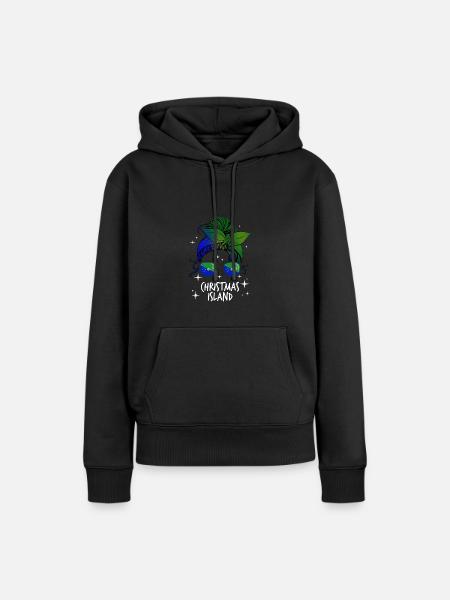 Weihnachtsinsel - Frauen Premium Bio Hoodie - Schwarz
