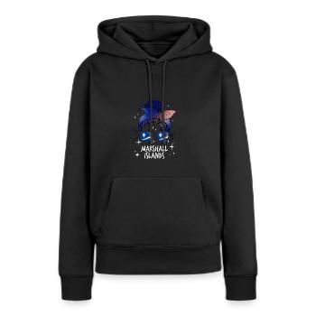 Îles Marshall - Sweat à capuche Premium bio Femme - noir - Devant - Julia (174cm)