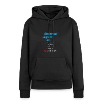 Maschinenbau Ingenieur - Frauen Premium Bio Hoodie - Schwarz - Vorne - Julia (174cm)