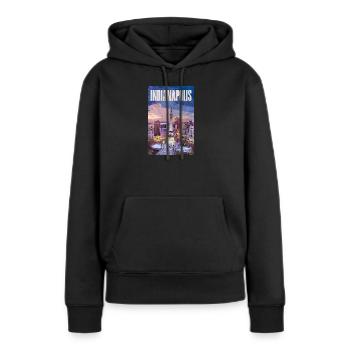 La silhouette d’Indianapolis au Monument Circle - Sweat à capuche Premium bio Femme - noir - Devant - Julia (174cm)