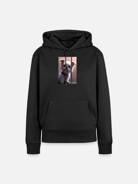 Baby Hund - Frauen Premium Bio Hoodie - Schwarz