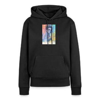 Frau Pop Regenbogen omikly Tattoo Arm Schädel Graf - Frauen Premium Bio Hoodie - Schwarz - Vorne - Julia (174cm)