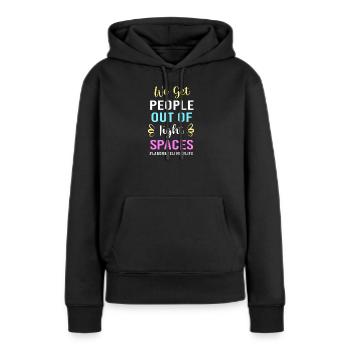 Hebamme Entbindung - Frauen Premium Bio Hoodie - Schwarz - Vorne - Julia (174cm)