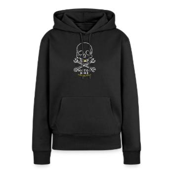 Collection de moto Skull & Bolts - Sweat à capuche Premium bio Femme - noir - Devant - Julia (174cm)