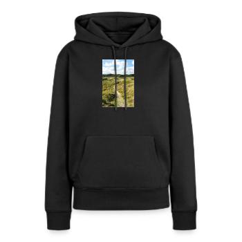 Sentier des Dunes à Søndervig, Danemark - Sweat à capuche Premium bio Femme - noir - Devant - Julia (174cm)