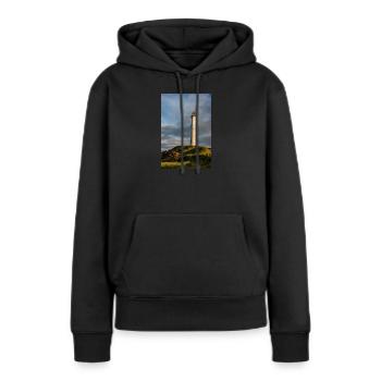 Phare de Lyngvig Fyr au Danemark - Sweat à capuche Premium bio Femme - noir - Devant - Julia (174cm)
