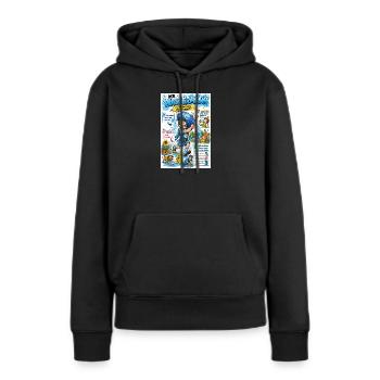 Der Wassermann – die Lösung eimerweise - Frauen Premium Bio Hoodie - Schwarz - Vorne - Julia (174cm)