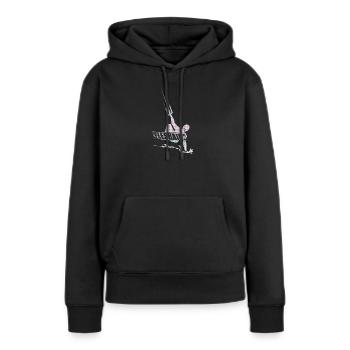 Kitesurfer - Frauen Premium Bio Hoodie - Schwarz - Vorne - Julia (174cm)