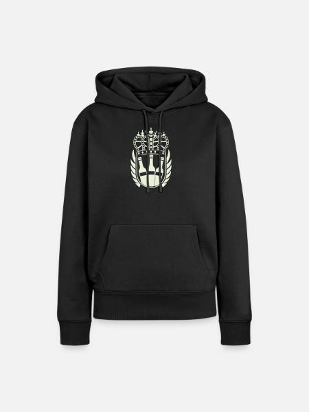 Königliches Bier Logo - Frauen Premium Bio Hoodie - Schwarz