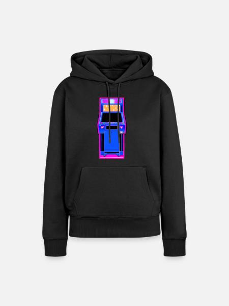 Arcade Spielautomat Groß - Frauen Premium Bio Hoodie - Schwarz