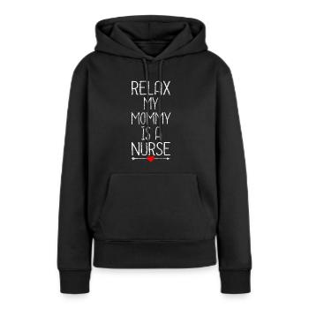 Krankenschwester - Frauen Premium Bio Hoodie - Schwarz - Vorne - Julia (174cm)