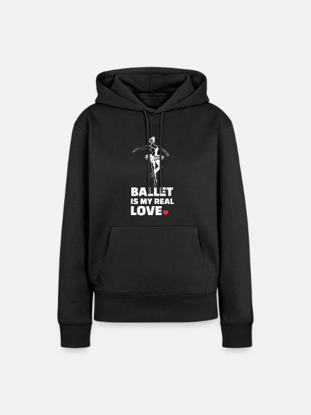 Ballett Liebe - Frauen Premium Bio Hoodie - Schwarz