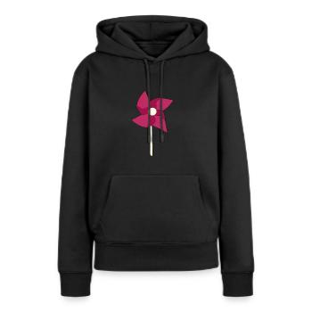 Windrad Windräder - Frauen Premium Bio Hoodie - Schwarz - Vorne - Julia (174cm)