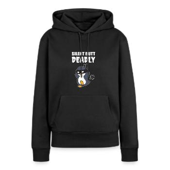 Poison psychopathique silencieux mais mortel - Sweat à capuche Premium bio Femme - noir - Devant - Julia (174cm)