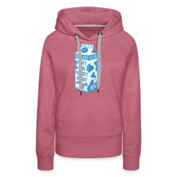 Don’t You (Forget About Milk) - Sweat à capuche Premium bio Femme - mauve - Devant - Isabella (175cm)