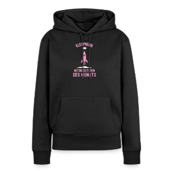 Meilleure employée plombière du mois Plombier - Sweat à capuche Premium bio Femme - noir - Devant - Julia (174cm)