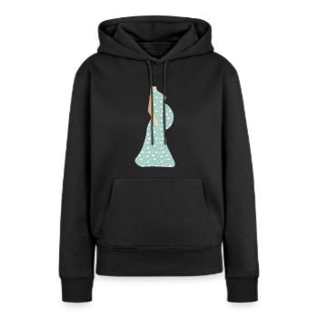 enceinte - Sweat à capuche Premium bio Femme - noir - Devant - Julia (174cm)
