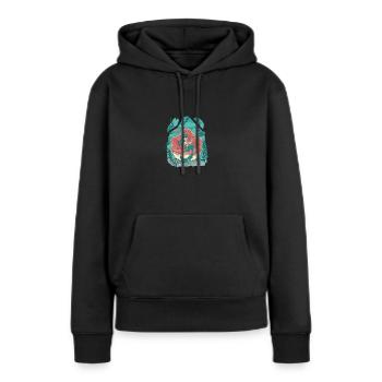 Zombie-Nixe unter Wasser Zombie-Nixe unter Wasser - Frauen Premium Bio Hoodie - Schwarz - Vorne - Julia (174cm)