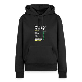 Sternzeichen Widder - Frauen Premium Bio Hoodie - Schwarz - Vorne - Julia (174cm)