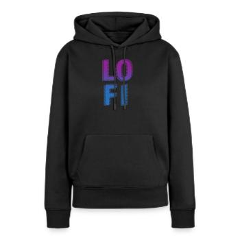 Lo Fi Chill Music, Deep House, Hip Hop Beats - Frauen Premium Bio Hoodie - Schwarz - Vorne - Julia (174cm)