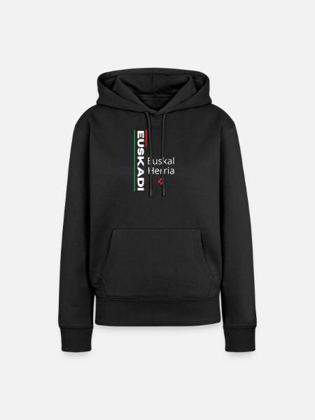 Lebendiges Euskal Herria-Muster - Frauen Premium Bio Hoodie - Schwarz