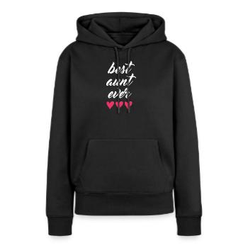 Meilleure tante de tous les temps - Sweat à capuche Premium bio Femme - noir - Devant - Julia (174cm)