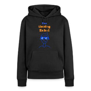 Le petit-fils chéri - Sweat à capuche Premium bio Femme - noir - Devant - Julia (174cm)