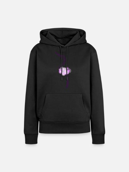 Storch - Frauen Premium Bio Hoodie - Schwarz