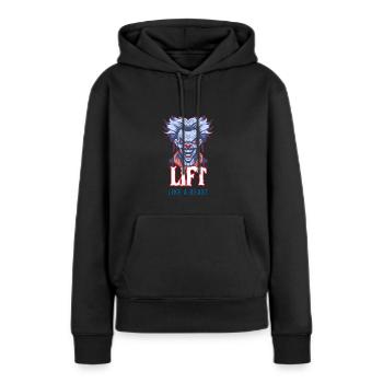Heben Sie wie ein Tierclown - Frauen Premium Bio Hoodie - Schwarz - Vorne - Julia (174cm)