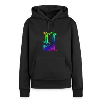 IT Girl | Nerd | Computer | Informatikerin - Frauen Premium Bio Hoodie - Schwarz - Vorne - Julia (174cm)
