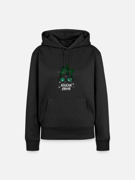 Afrikanische Union - Frauen Premium Bio Hoodie - Schwarz