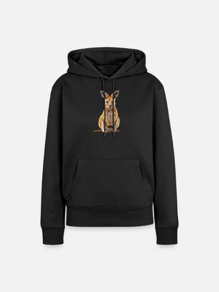 Wallabys Wallaby - Frauen Premium Bio Hoodie - Schwarz